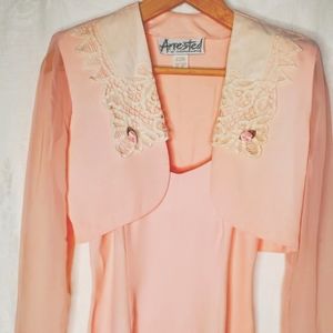 Arrested by Jonathan Martino, 2 piece peach dress